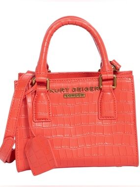 Kurt Geiger Highgate Croc Embossed  Mini Tote